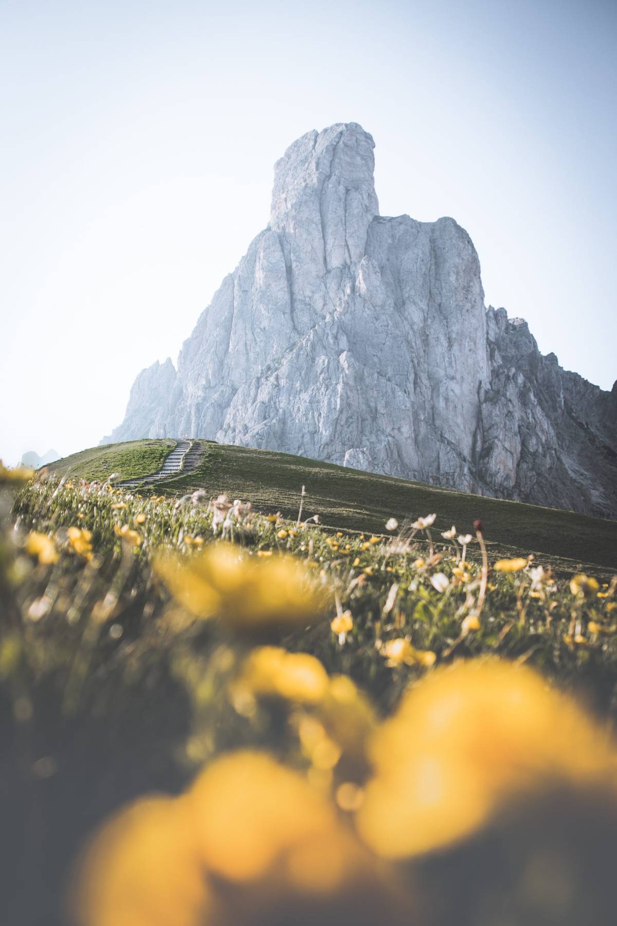Passo Giau mit Kehren in den Dolomiten